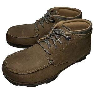 Olukai NWT Men’s Size 7 Storm Gray Dark Wood Hamakua Chukka Boots